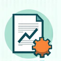 Abstract graphic representing a strategic document and a checkmark.